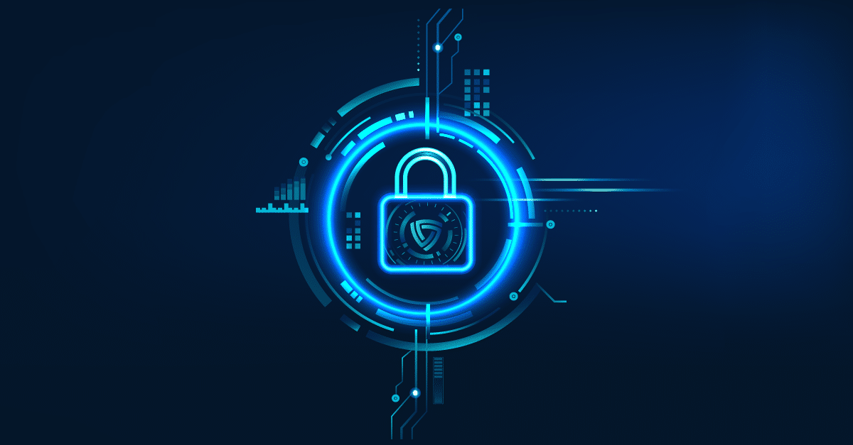 cybersecurity image showing a lock