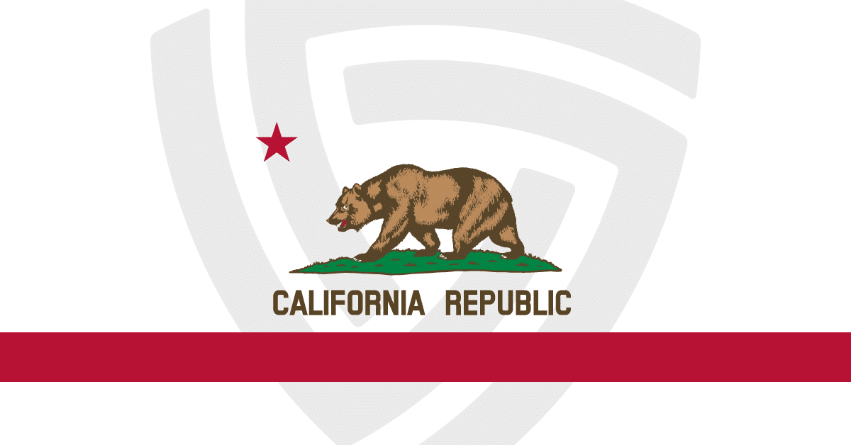 California republic flag and Mark43 logo behind it