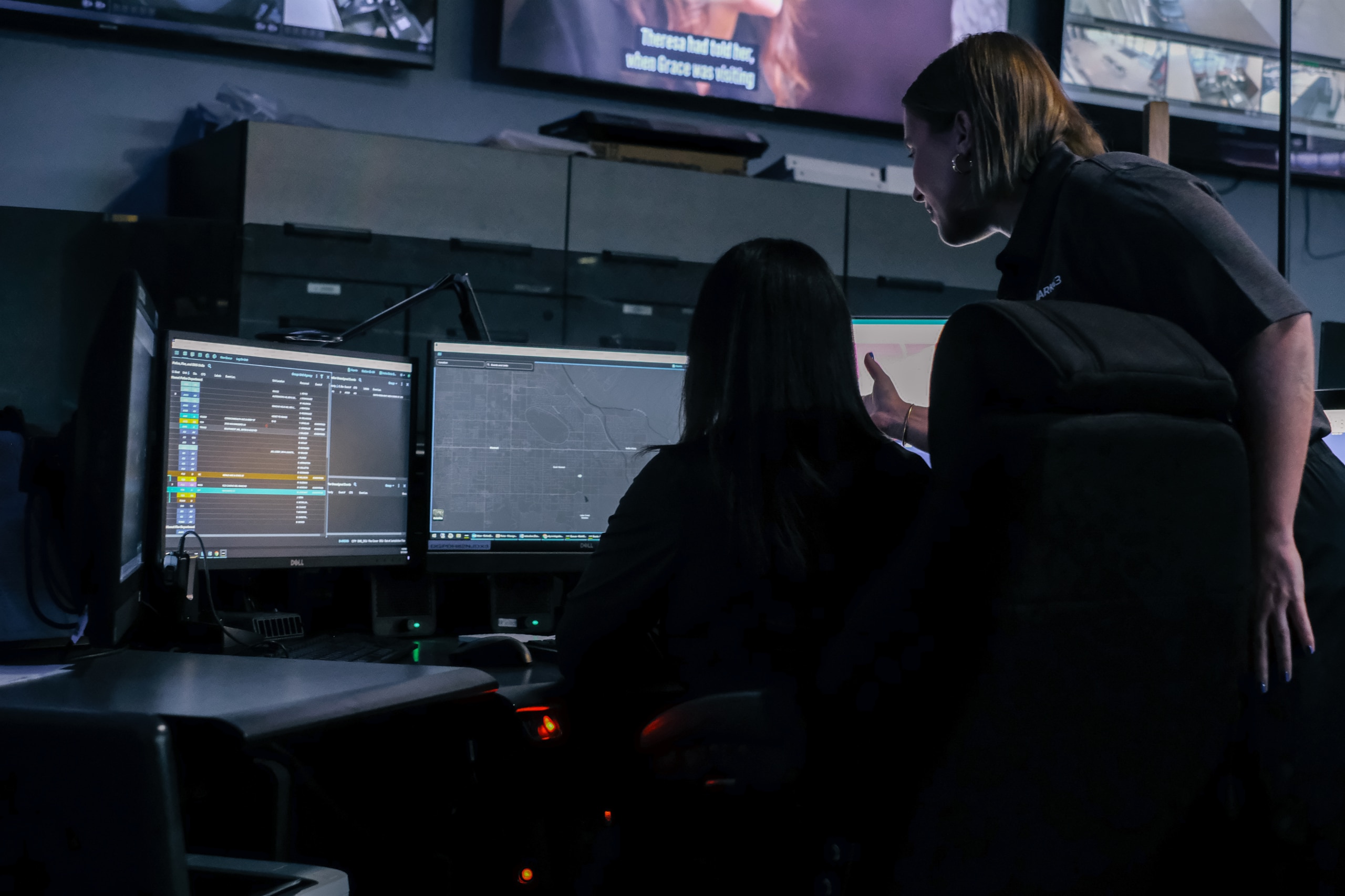 a medical dispatcher working with a Mark43 team member
