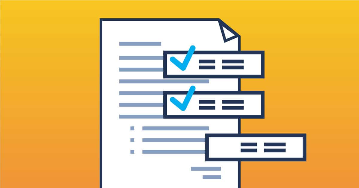 illustration of a document with a checklist on it