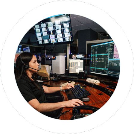 a dispatcher working on their computer