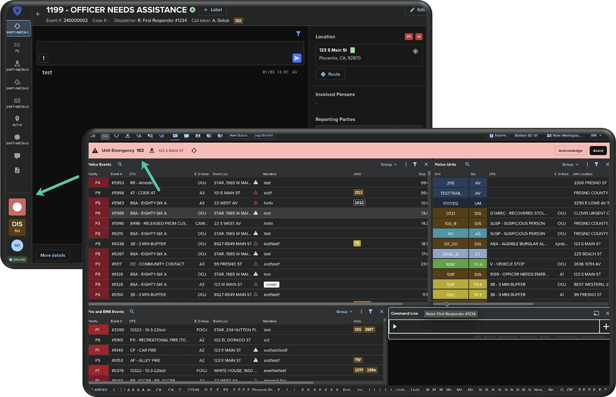 First responder Bigger text and UI surfaces screen