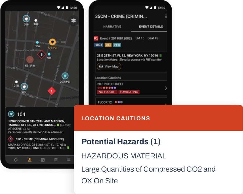 a smart phone with location software on it and a location cautions window popup