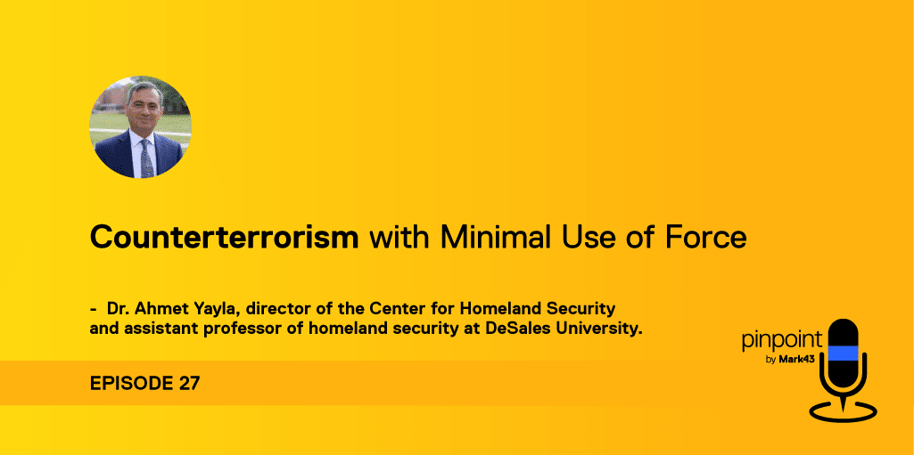 Mark43 podcast episode 27 and Dr. Ahmet Yayla headshot