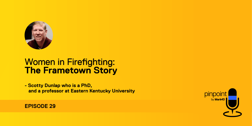 Mark43 podcast episode 29 and Scotty Dunlap headshot