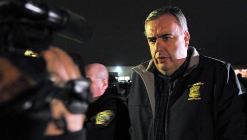 a police official being interview