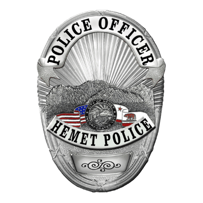 the hemet police department badge